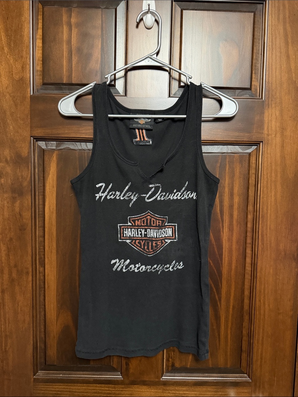 Harley-Davidson Black Tank Top with Orange Logo
